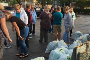 Blissfield Michigan Groupwith Bags Of Ribbons