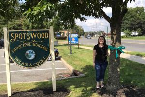 Spotswood New Jersey Woman Tree Teal Ribbon