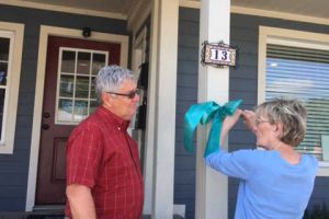 Washingtonville New York Man Woman Tying Ribbon